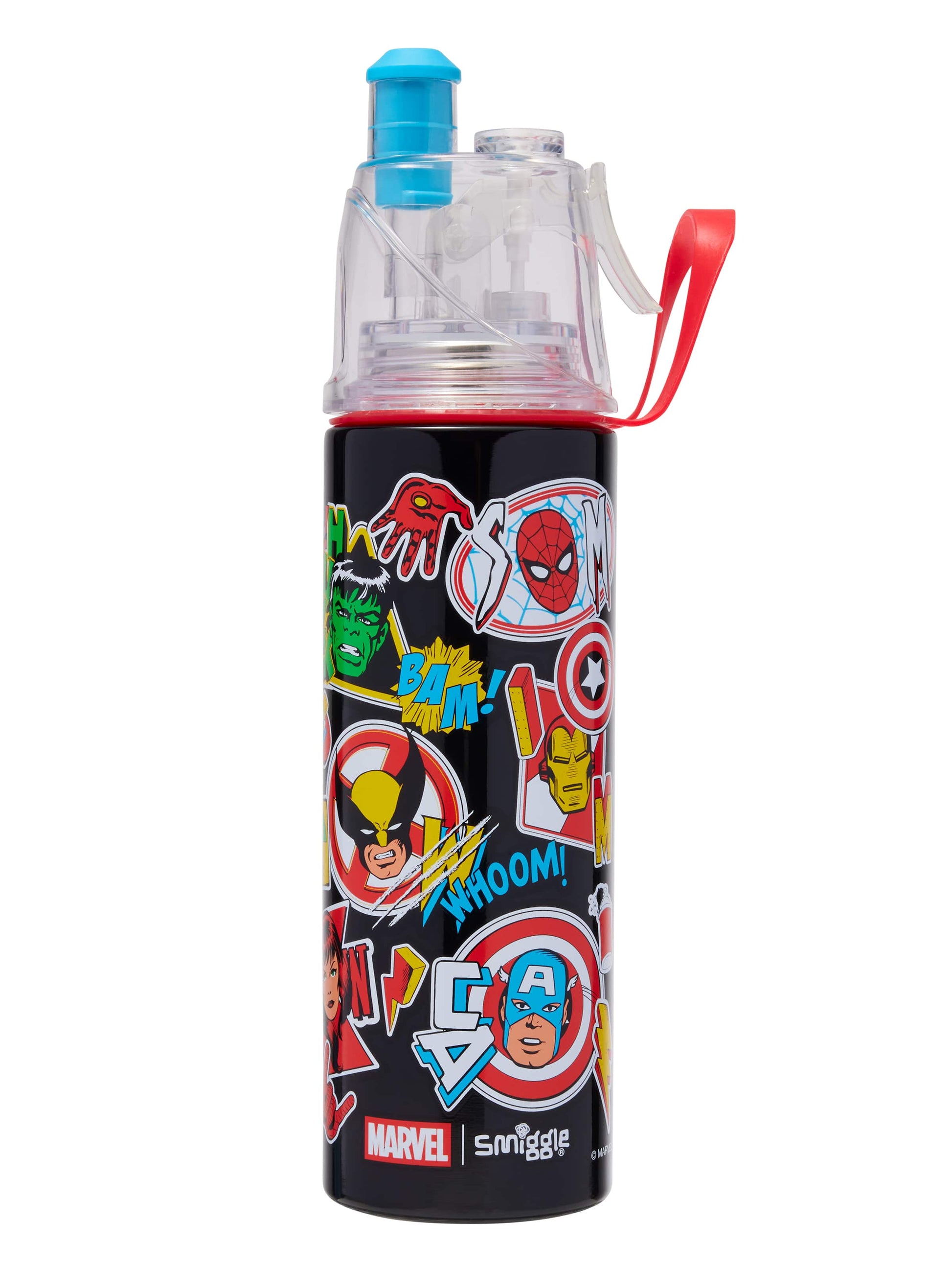 Smiggle - Marvel Su Püskürtmeli 500ML Çelik Matara