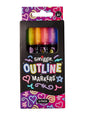 Smiggle - Outline Gümüş Simli Forforlu Highlighter 6lı Kalem Seti
