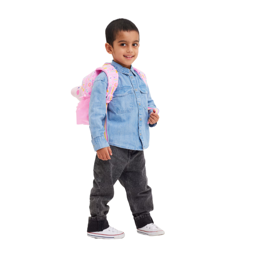 Smiggle - Peppa Pig Preschool School Backpack with Removable Toys