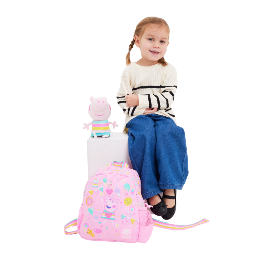 Smiggle - Peppa Pig Preschool School Backpack with Removable Toys