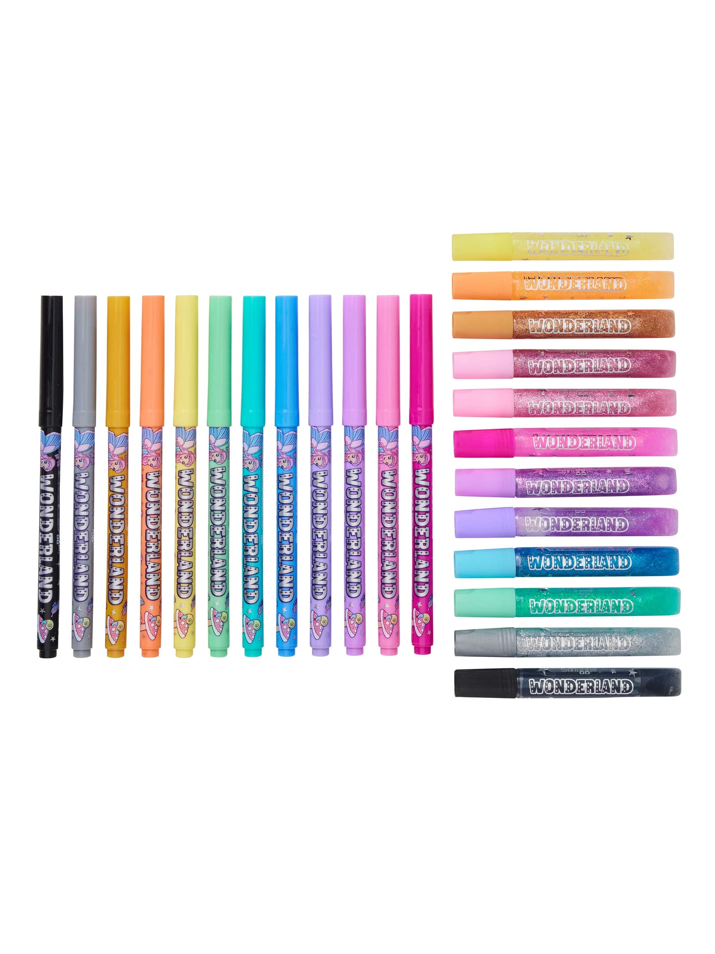 Smiggle - Wonderland Scented Coloring Pen and Glitter Glue Set