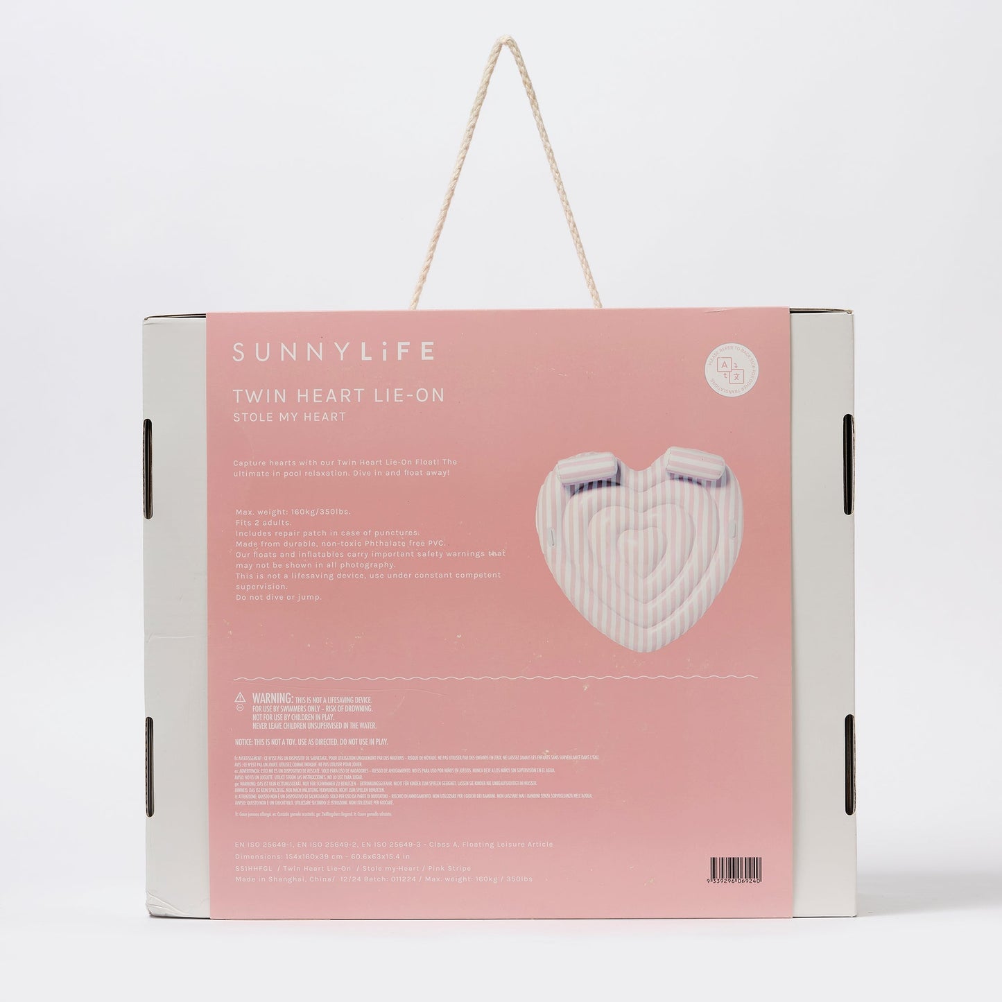 Sunnylife - Stole My Heart Double Inflatable Pool and Beach Mattress